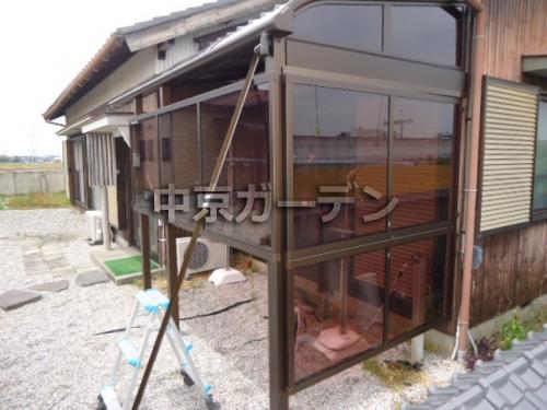 リフォーム工事 ベランダ屋根 目隠しパネル取付け(側面・屋根妻・隙間隠し)